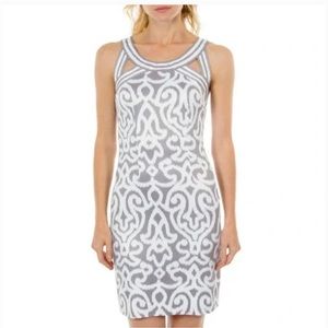 Gretchen Scott Isosceles Cutout Dress Sleeveless Stretch